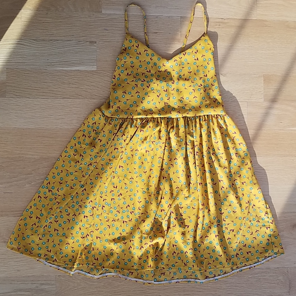 Romwe Floral Strap Dress